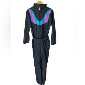 Vintage Snuggler Women's Black 8 Skiwear 263 Sensation Suit One Piece Winter